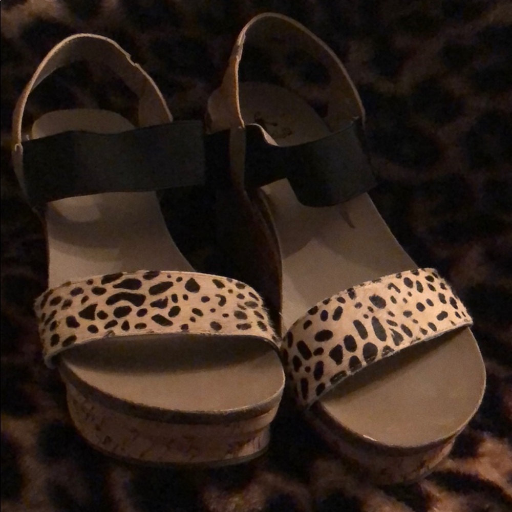 Darling leopard print wedges